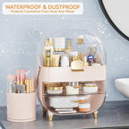 Yieach Countertop Makeup Organizer for Vanity,Large Capacity Skincare Organizers With Drawers and Makeup Brush Holder,Cosmeti