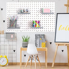 Beeveer 4 Pcs Pegboard Shelves Wall Organizer Brackets Pegboard Steel Tray Accessories Organizing Tools for Craft Garage Nurs