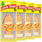LITTLE TREES Car Air Freshener | Hanging Tree Provides Long Lasting Scent for Auto and Home | 24 Air Fresheners |Peach Ginger