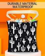 Car Garbage Can, Hanging Car Trash Can Bag for Cute Car Back Seat Organizer, Abstract Fun Cactus