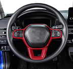 Steering Wheel Cover Trims for Honda Civic 2022-2026, for CRV CR-V 2023 2024 2025 2026 Accessories Car Sporty Interior Decal (Red)