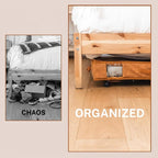 Premium Under Bed Storage with Wheels, Low Profile Rolling Storage Box in Vegan Leather with Metal Frame, Pull-Out Underbed O