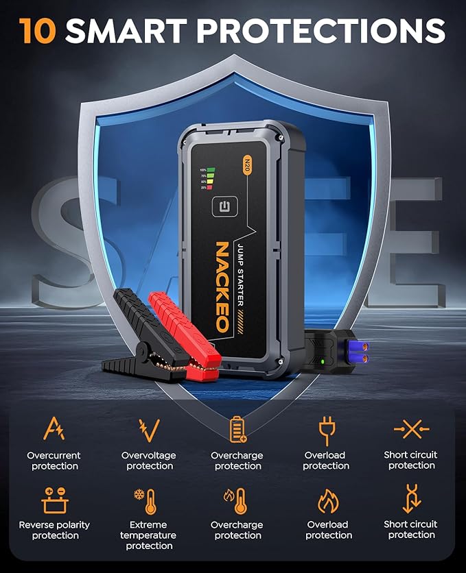 Car Jump Starter 7000A Car Battery Jump Starter Portable Pack for Up to All Gas and 10.0L Diesel Engine 12V Jump Box, Jump