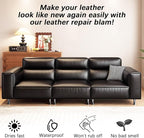 Black Leather Recoloring Balm, Leather Repair Kit for Furniture, Leather Scratch Remover, Leather Color Restorer for Couch, C