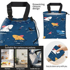Car Trash Bag Large Hanging Can for Back of Seat, Cute Waterproof Car Garbage Bag for Vehicle, Travelling, Outdoor Cute Cartoon Blue Shark