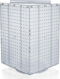 Azar Displays 701414-CLR Rotating Display Stand - 4-Sided Display Racks - Peg Display Carousel (14” W x 14” D x 20” H) - Easy