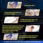 Car Interior Cleaner Kit Multifunctional Foam Cleaner, Clean Cars Seat Carpet Upholstery with Detailing Brush & Towel Deep In