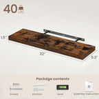 Vivelove Floating Shelves for Wall Mounted, 32 Inches Long Shelves, Display Shelf for Bathroom Living Room Kitchen Bedroom Of