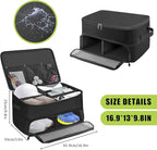 Golf Trunk Organizer, 2 Layer Golf Storage Bag, Waterproof Car Golfer Organizers with Ventilation Compartment for 2 Pairs
