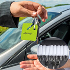 KAKAMINA 100 Pcs Colored Key Tags Plastic Hanging Tags with Metal Snap Hooks, Tags for Slotted Key Cabinets Boxes Lockers for