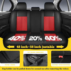 LINGVIDO Car Seat Covers Full Set (5 Seats) - Premium Perforated Nappa Leather, Waterproof Shield, Omni-Adapt Fit SUVs Sedans