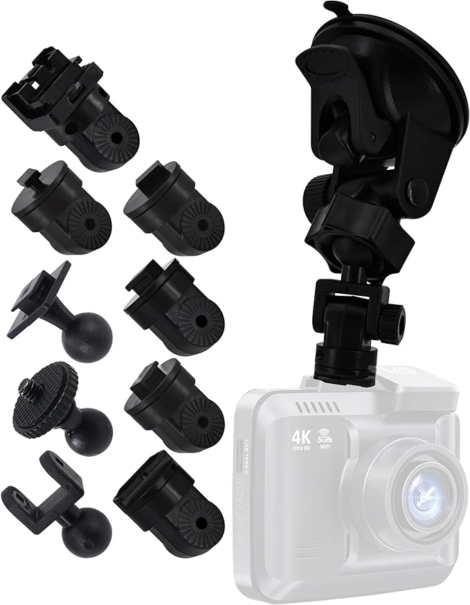 Dash Cam Suction Cup Mount for Rexing Rove SASINON SUVCON Miden BAEASU Azacvb lensuge DoHonest iZEEKER Galphi BOOGIIO Otovoda Miofive Lensuge zhiroad Neideso Avylet Camera Windshield Mount