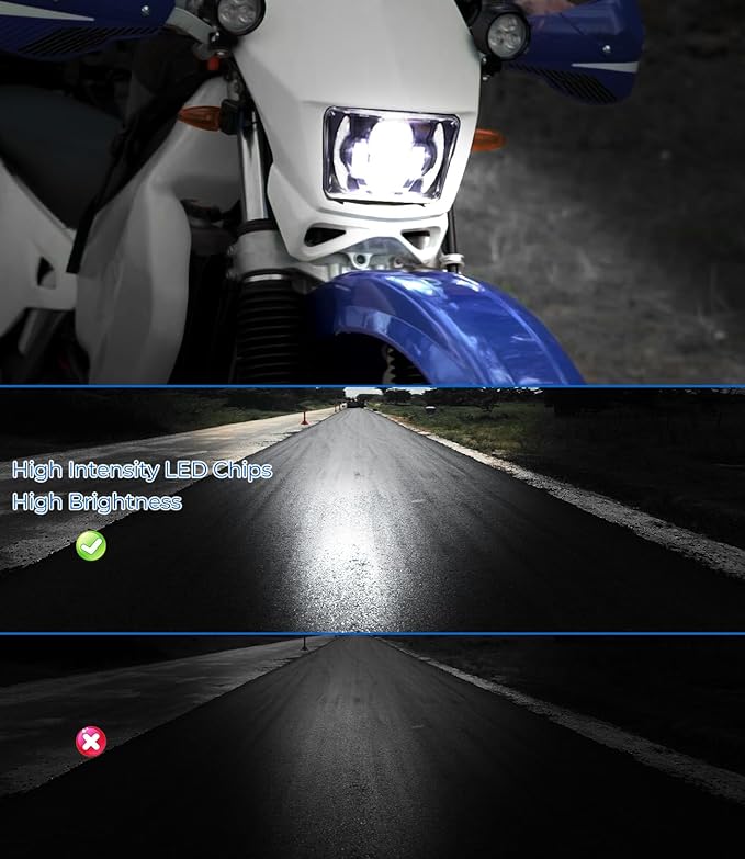 4x6 LED Headlight Kit for Suzuki DR-650 | for Suzuki DRZ400 with Mounting Bracket Hardware Headlight High Brightness High Int