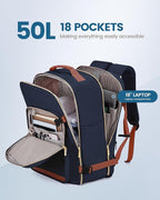 LOVEVOOK Travel Backpack for Women & Men 50L,Airline Approved Carry On Backpack Travel Essentials,TSA Carry on Luggage,Waterp