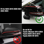 Moonlinks Compatible with Toyota RAV4 2019 2020 2021 2022 2023 2024 Left Side Mirror Cover Replacement, Glossy Black Exterior Left Driver Side Door Rearview Mirror Cap Trim for RAV4 LH
