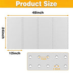 Pegboard Smith Metal Pegboard Panels 12" x 24", 4 Pack Grey Wall Mounted Tool Organizer Boards, Heavy Duty Tool Storage Peg B