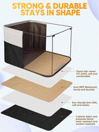 BALEINE 2 Pack Fabric Closet Storage Bins for Shelves, Linen Closet Organizers and Storage, Decorative Baskets for Organizing