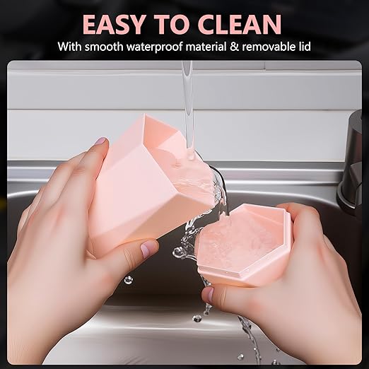 Car Trash Can with Lid - 2-Pack, Interior Accessories for Vehicles, Leakproof Garbage Can with 30 Detachable Trash Bags, Multipurpose Organizers and Storage Solutions for Home and Office (Pink)