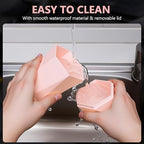 Car Trash Can with Lid - 2-Pack, Interior Accessories for Vehicles, Leakproof Garbage Can with 30 Detachable Trash Bags, Multipurpose Organizers and Storage Solutions for Home and Office (Pink)
