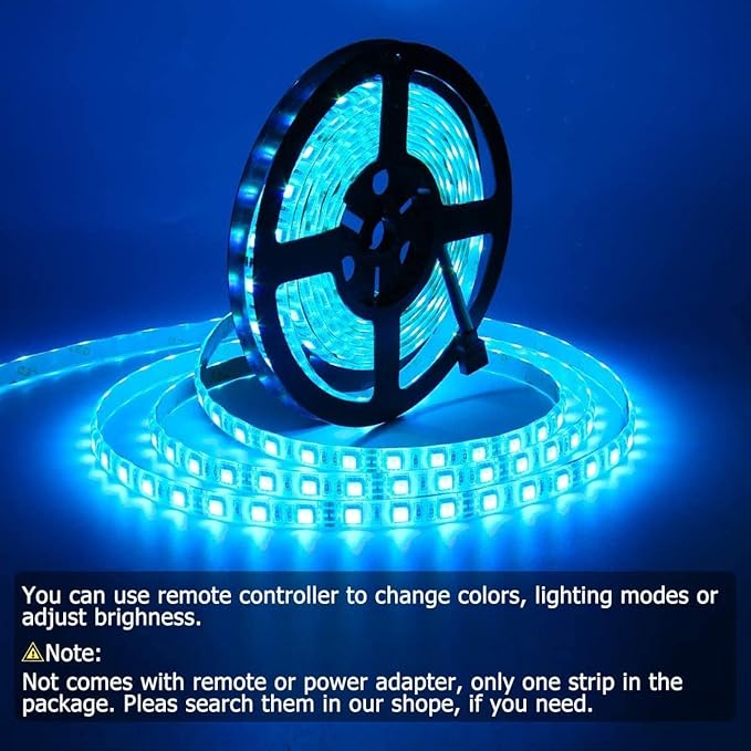SUPERNIGHT LED Strip Lights, 32.8 FT 10M SMD 5050 Waterproof 600LEDs RGB Color Changing Flexible LED Light Strip for Bedroom, TV Back Lighting, Christmas, Halloween Day (Not Include Power)