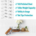 Pegboard Hooks Organizers - Peg Board Baskets Clear Cups Multiple Hangers 33 Pack - Display Shelving Tool Organizer Set for C