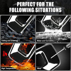 Chrome Side Rearview Mirror Covers Caps Decoration Compatible with 2021-2025 Ford F150, With Turn Signal Model (Chrome-Cut-Out)