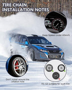 SCITOO 195-275mm Snow Chains for Car SUV Pickup Trucks,Quick Easy Installation Tire Traction Chain,Adjustable Universal Emerg