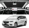 Custom Fit Windshield Sun Shade for Chrysler Pacifica 2017-2026, Blocks UV & Heat, Front Window Sunshade Accessories, Easy Fold & Store Keep Your Car Cooler