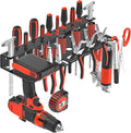 Metal Screwdriver Organizer, Wall Mount Plier Organizer Hammer Holder, Hand Tool Storage Rack for Garage Workshop Workbench(B