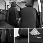 CAR PASS 3D Foam Leather Car Seat Covers Two Front Seats only, Air Cool Mesh Thick Seat Covers, All Weather Car Seat Cover Co