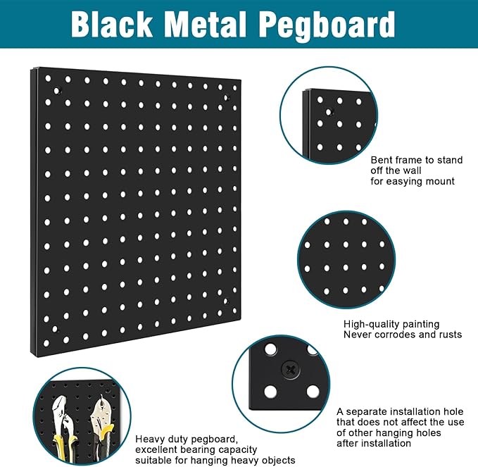 Peg Board Kit, Includes Pegboard and Accessories,with Hooks and Bins,Peg Board Wall Organizer for Office,Ornaments Display,Cr