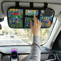 Irises Car Sun Visor Organizer Storage Card Holder Car Storage Bag, Zipper Auto Sunshade Organizer Bag Auto Interior Accessories Truck SUV Storage Pouch Holder