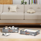 Under bed Storage With Wheels,Low profile 5.5 inches Height Storage Bins,Rolling Under bed Shoe Storage Containers,Under bed 