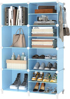 AWTATOS Closet Organizer 8 Cube Storage Shelves Closet Storage Clothes Organizers Stackable Cubby Shelving for Closet Bedroom