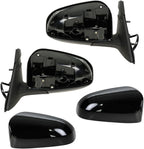 TRQ 2 Piece Driver and Passenger Side Mirror Assembly Set Electric Adjustment Non-Heated No Memory Black Compatible with 2012