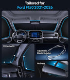 Wigoo 2026 Upgrade 6PCS Full Set Window Sunshade for Ford F150 4Doors 2021-2026 [7-Layer Cooler & Blacker, Ice-Crystal Tech] with Windshield for Sun Block, Baby, Camping, Privacy Napping, Relax
