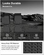 KIWI MASTER Floor Mats for 2021-2026 Jeep Grand Cherokee L, OEM Replacement 82216640AA, Custom Fit All Weather Car Mats, Heavy Duty TPE Floor Liners, Front & Rear 3 Row, Black