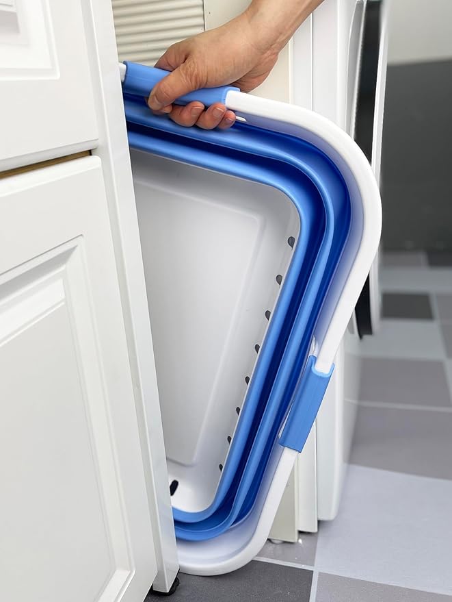 SAMMART 42L (11 gallon) Collapsible Plastic Laundry Basket - Foldable Pop Up Storage Container/Organizer - Space Saving Hampe