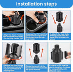 Cup Holder Expander for Car with Adjustable Holder & Base, Compatible with 10 to 64 oz Yeti Ramblers, Stanley, Hydro Flask, N