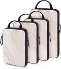 BAGSMART Compression Packing Cubes, 6 Set/4 Set/2 Set Travel Packing Cubes for Carry on Suitcases, Compression Suitcase Organ