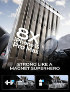 LISEN for MagSafe Car Mount Fits iPhone 17 Pro Max Air 16 15 14 13 Mag Safe Case, Magnetic Phone Holder for Car [24 Super Magnets] Car Vent Phone Mount for Mag Safe Phone Holder Car Accessories