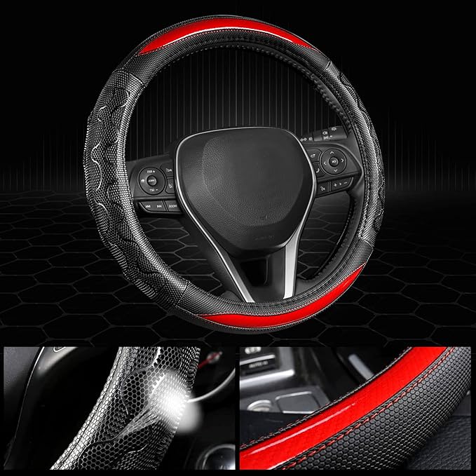 GIANT PANDA Steering Wheel Cover for Toyota, Auto Car Steering Wheel Cover for Toyota Highlander Rav4 Corolla Camry,Standard 