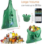 20 Pack Reusable Shopping Bags,Bulk Foldable Portable Reusable Grocery Bags Lightweight Polyester Grocery Shopping Tote Bag (Animal)