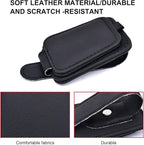 2 Pack Leather Car Visor Sunglass Holder, Magnetic Leather Glasses Eyeglass Hanger Clip for Car, Sunglass Clip Glasses Holder for Car Visor