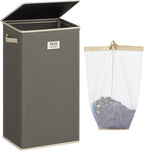 SOLEDI Laundry Hamper with Lid 100L Large & Tall Collapsible Laundry Basket, Clothes Hamper with Bag Removable Easy to Carry,
