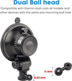 Universal Suction Cup Mount for Garmin Dash Cam Mount,Small Reusable Adjustable Angle Windshield Ball Mount for Garmin Mini2, Fit Dashcam 45/47/55/57/65W/67W/Mini 3/X110/X310/Live,etc