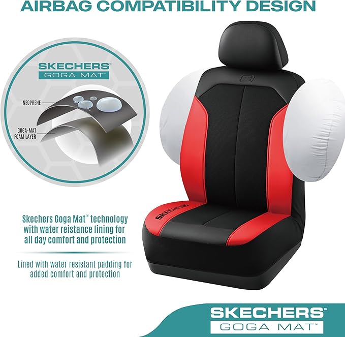 Skechers Car Seat Covers,GOGA Mat Oxford Cloth Seat Covers,Waterproof Car Seat Covers Front Seats,Automotive Universal Fit Se