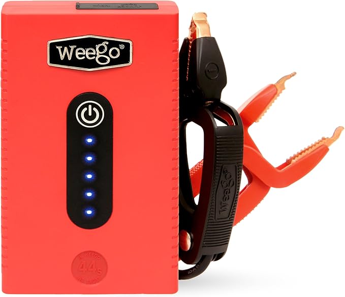 Weego 44s: 2100A Self-Use 12V Lithium Car Battery Jump Starter - USA-Engineered Safe Replacement for Jumper Cables - Car
