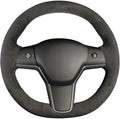 MEWANT Tesla Steering Wheel Cover - Hand Stitched for Model 3 (2017-2023) & Model Y (2020-2023) Accessories