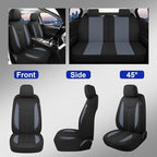 CAROMOP Waterproof Car Seat Cover Full Seats, Neoprene Seat Covers for Cars,Split Bench Compatible Car Interior Covers, Unive